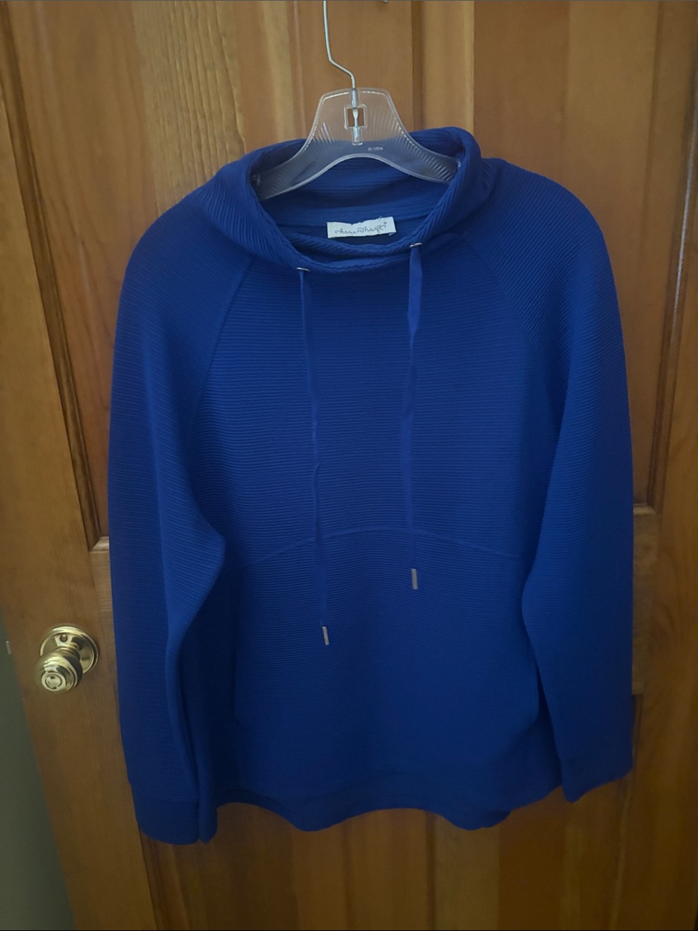 KEREN hart Royal Blue Cowl Neck Pullover Sweater